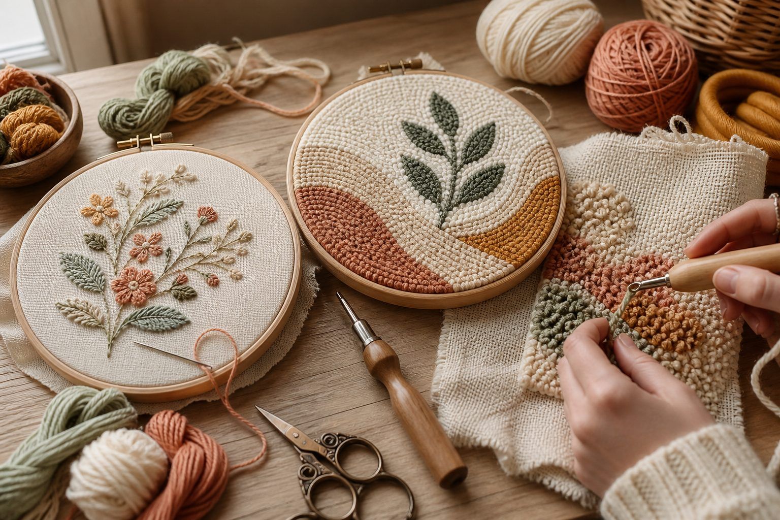 Broderie, punch needle et aiguille magique : quelles différences ?