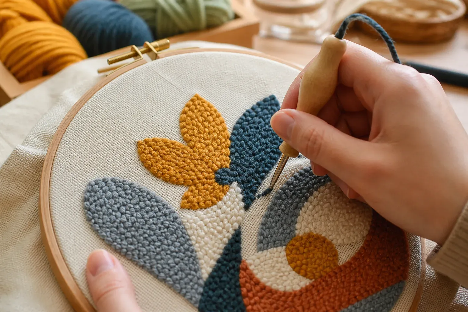 L’aiguille magique transforme le fil en broderie en relief