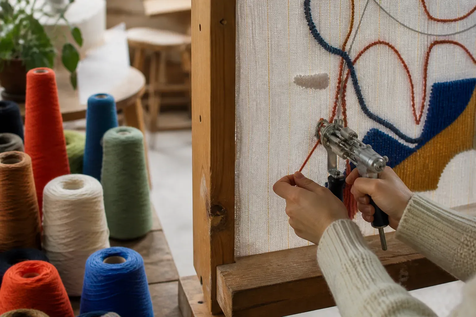 L’atelier de tufting permet de créer son premier tapis