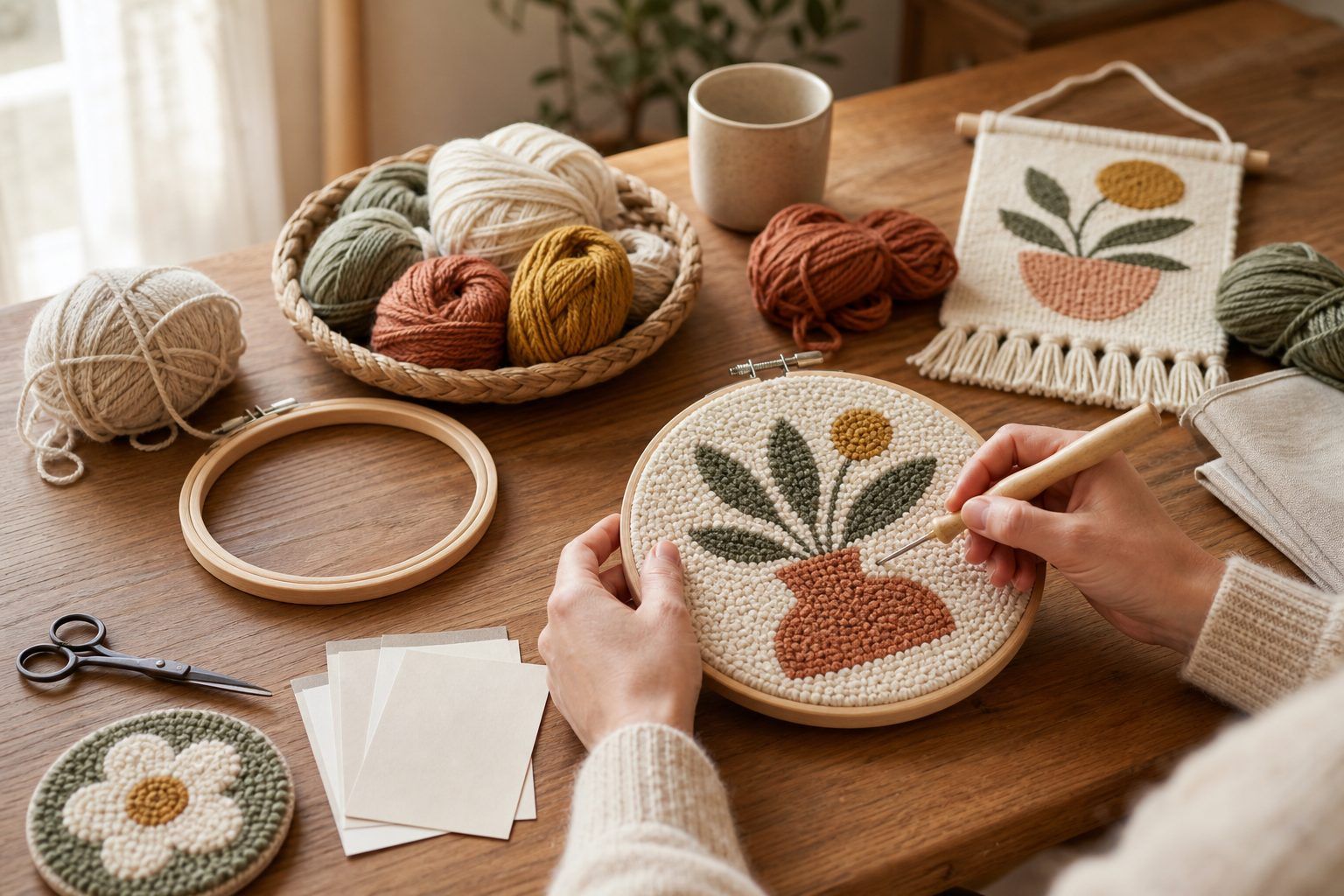 Kits punch needle et motifs : quel projet choisir pour débuter ?