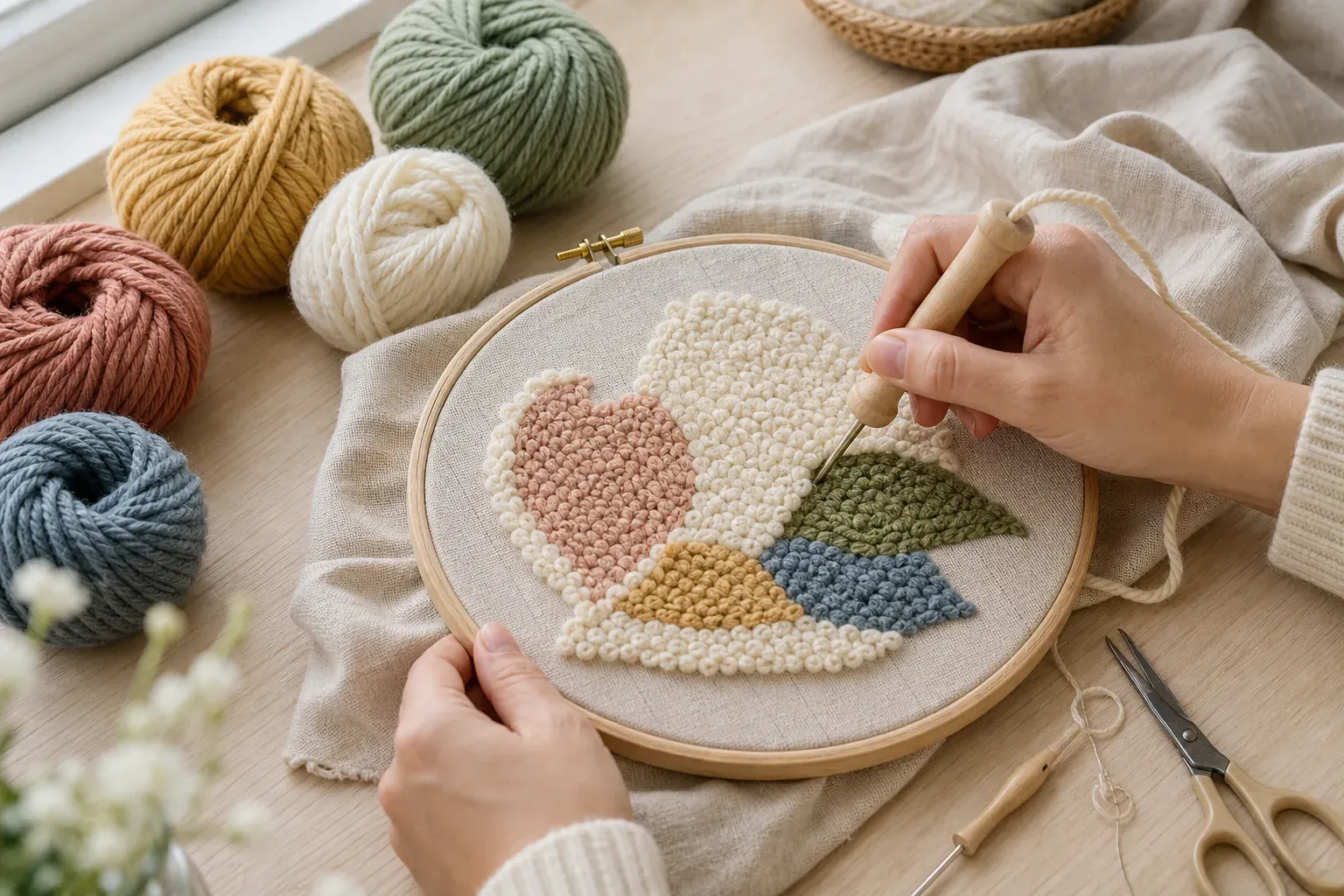 Le kit punch needle débutant qui évite les boucles défaites