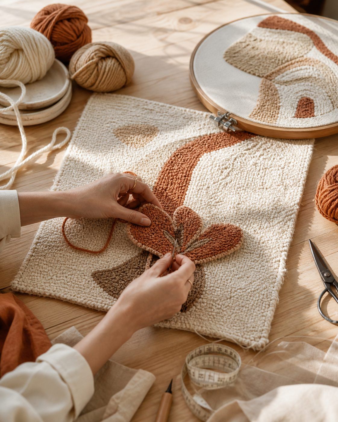 Finition du tapis : fixer le motif et choisir son emplacement
