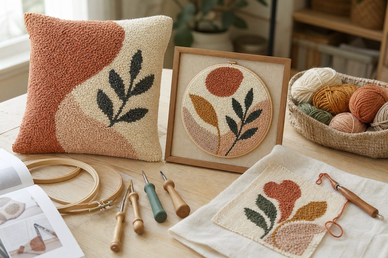 Quel kit punch needle choisir pour un coussin, un tableau ou un motif décoratif ?