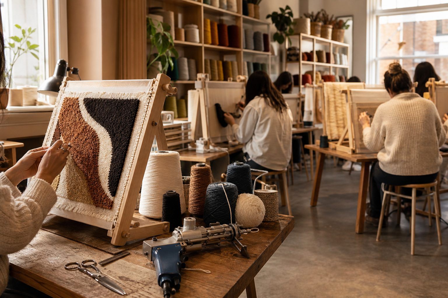 Débuter chez soi ou réserver un atelier de tufting ?