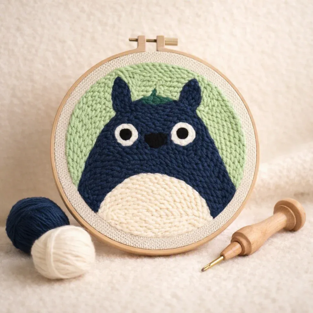Kit punch needle tête de chinchilla en relief