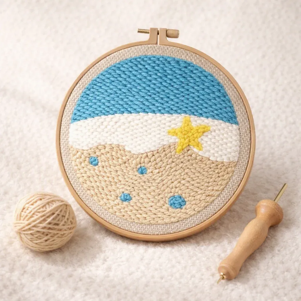 Kit punch needle étoiles et ciel en relief