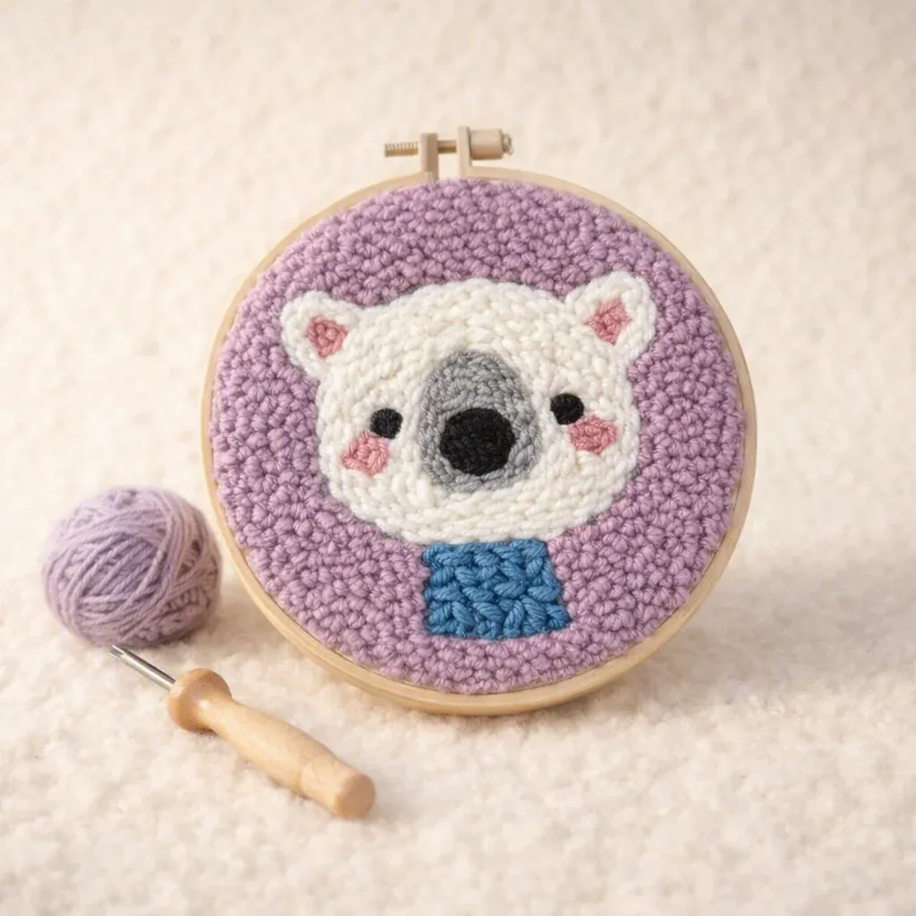 Kit punch needle koala mignon tout en relief
