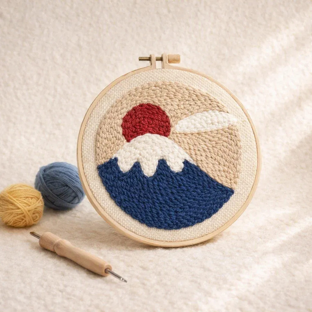 Kit punch needle lever de soleil Mont Fuji