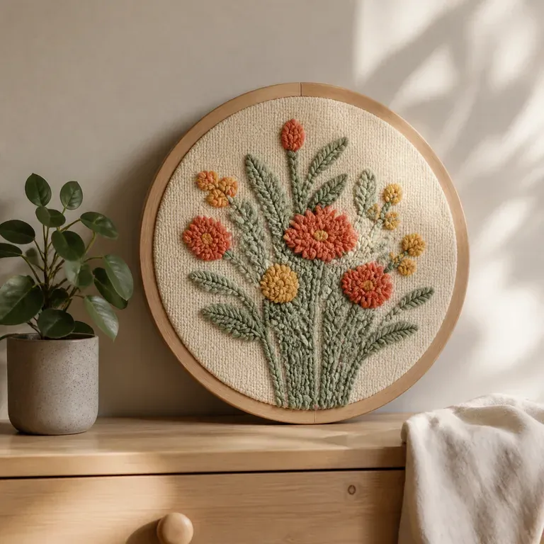 Kits punch needle fleurs et nature