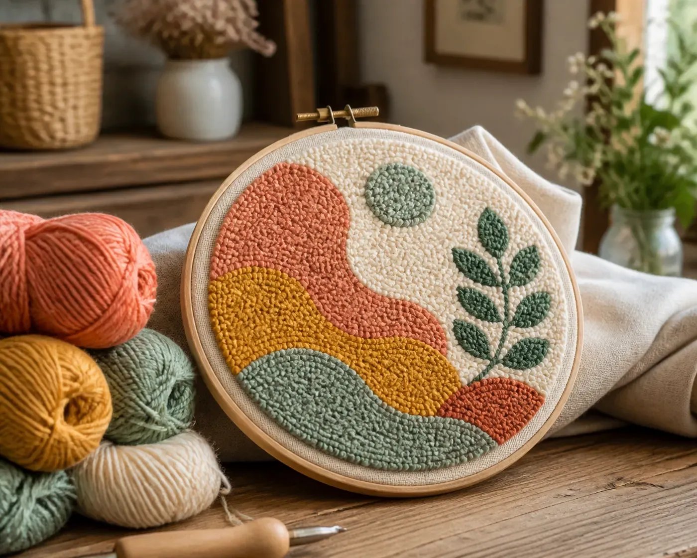 Toile et tissu punch needle : choisir le bon support