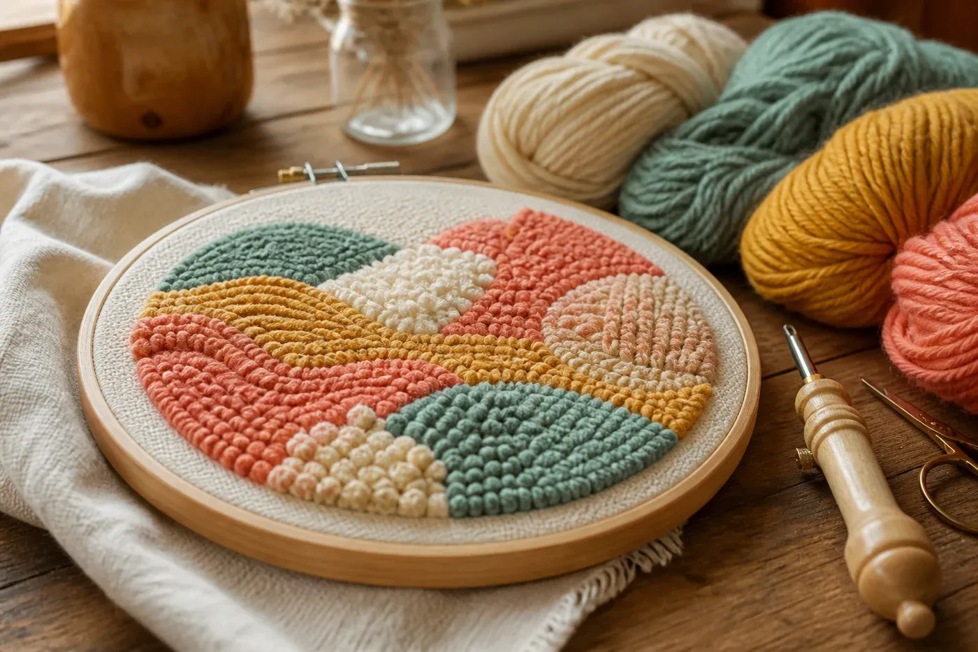 Tuto punch needle : le geste pas à pas pour débuter