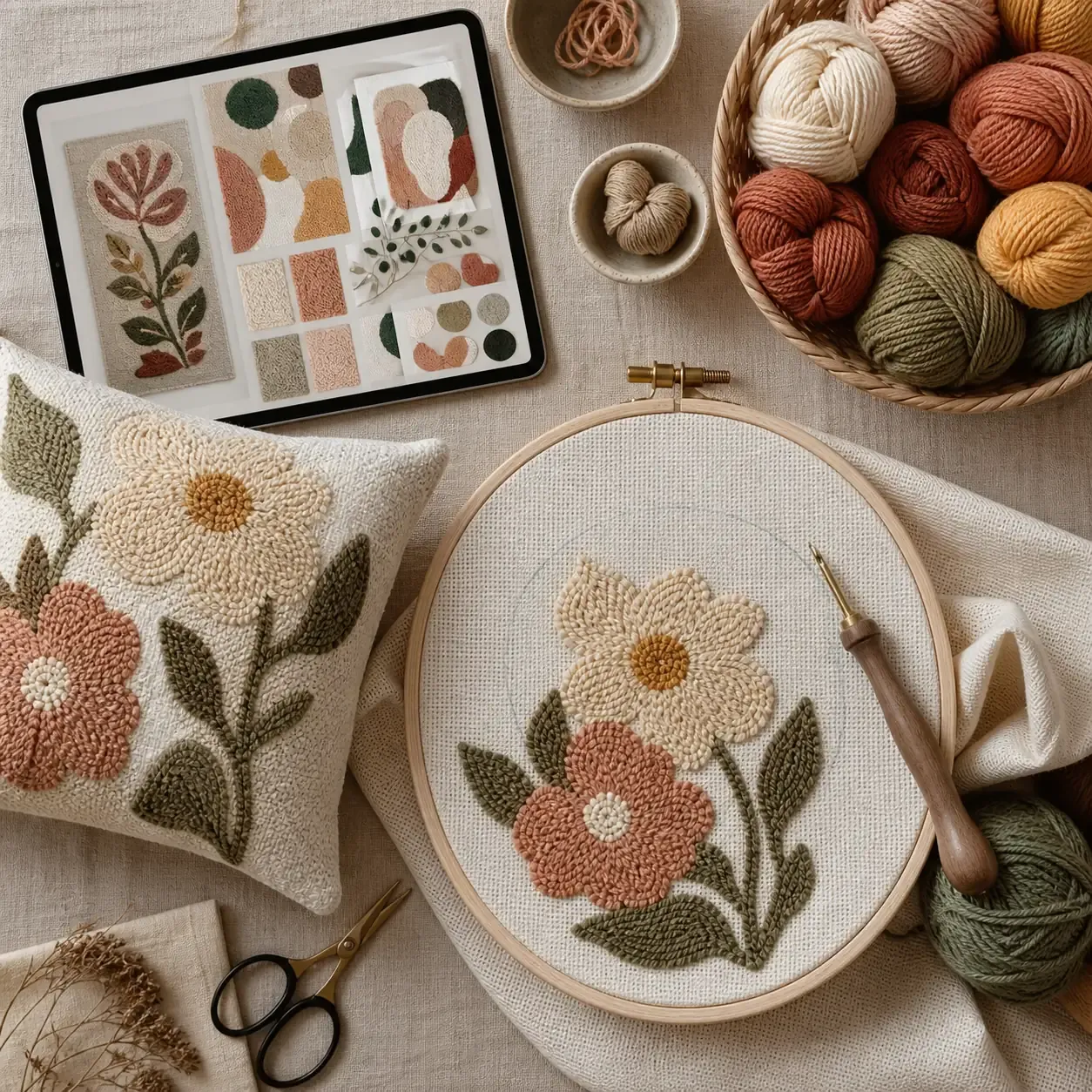 Les idées Pinterest pour le punch needle deviennent réalisables