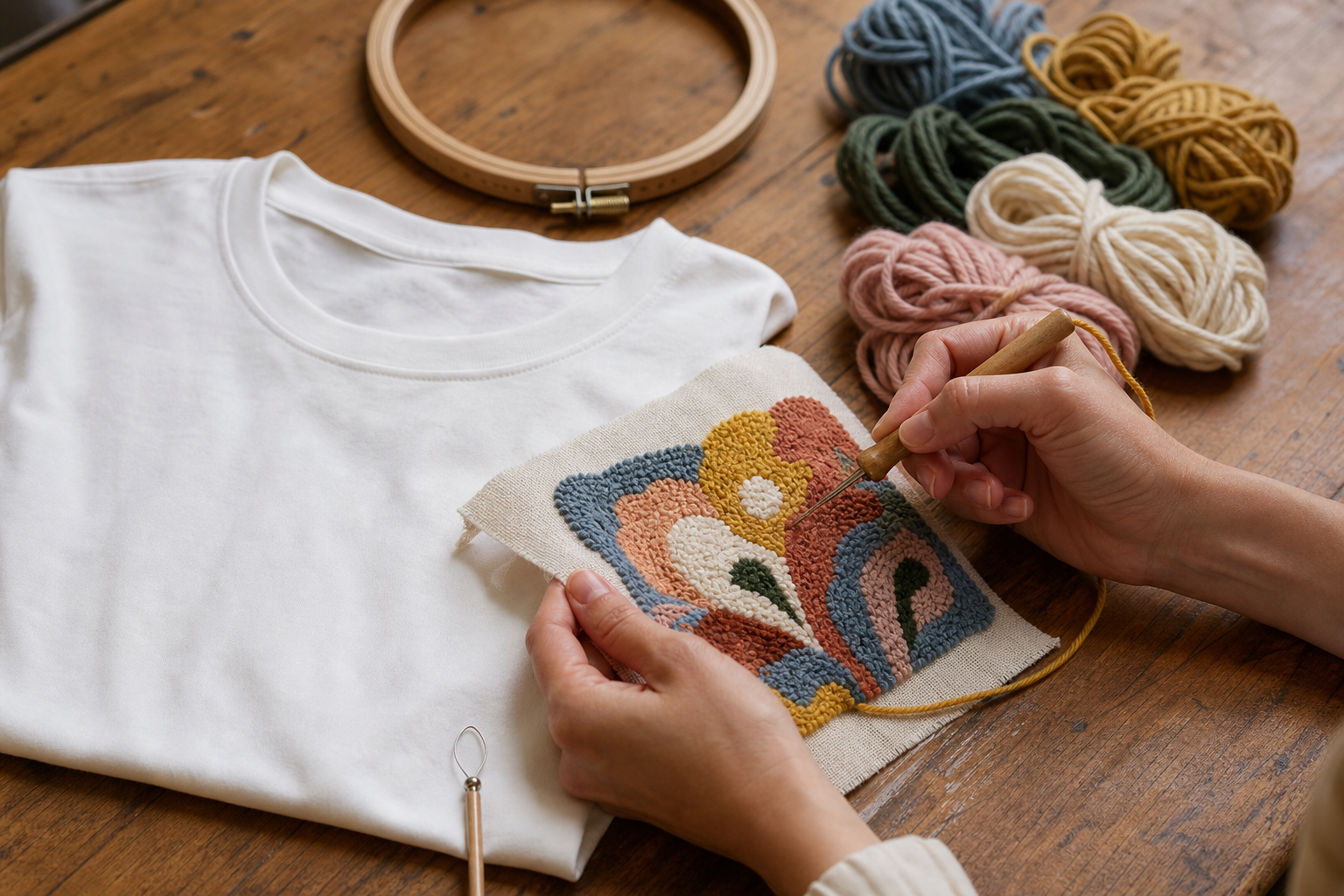 Le punch needle sur tee-shirt tient-il vraiment au lavage ?